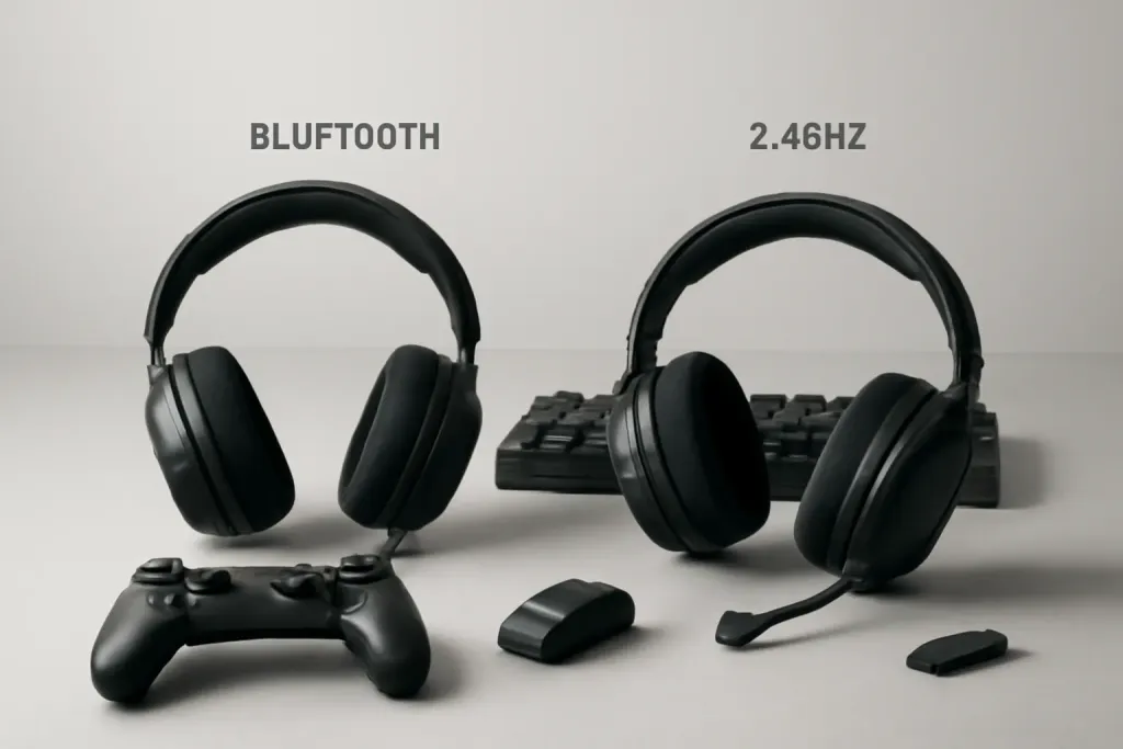 Editorial photograph related to bluetooth vs 2.4ghz gaming headset