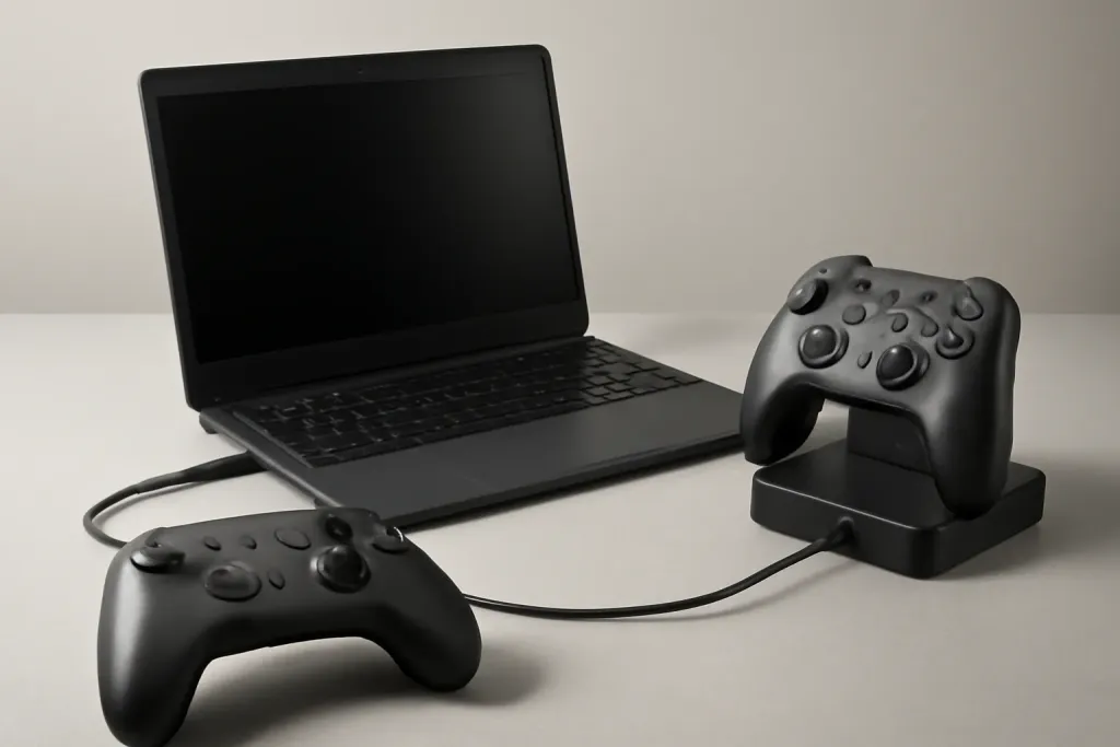 Editorial photograph related to controller chromebook compatibility