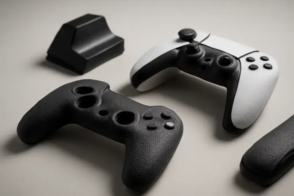 Editorial photograph related to controller grip skins