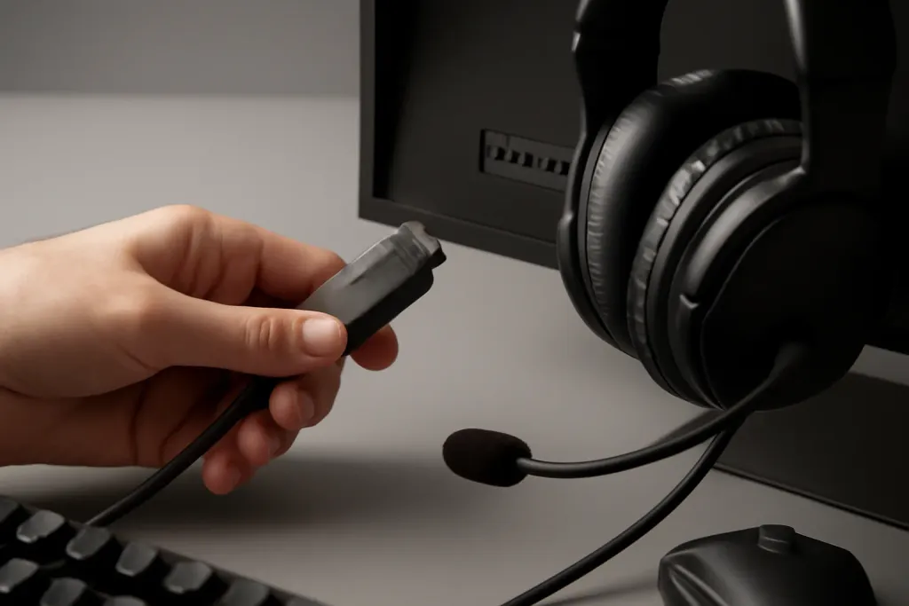 Close-up editorial photograph of a detail related to hdmi vs displayport gaming