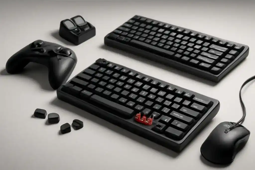 Editorial photograph related to hot-swappable gaming keyboards comparison