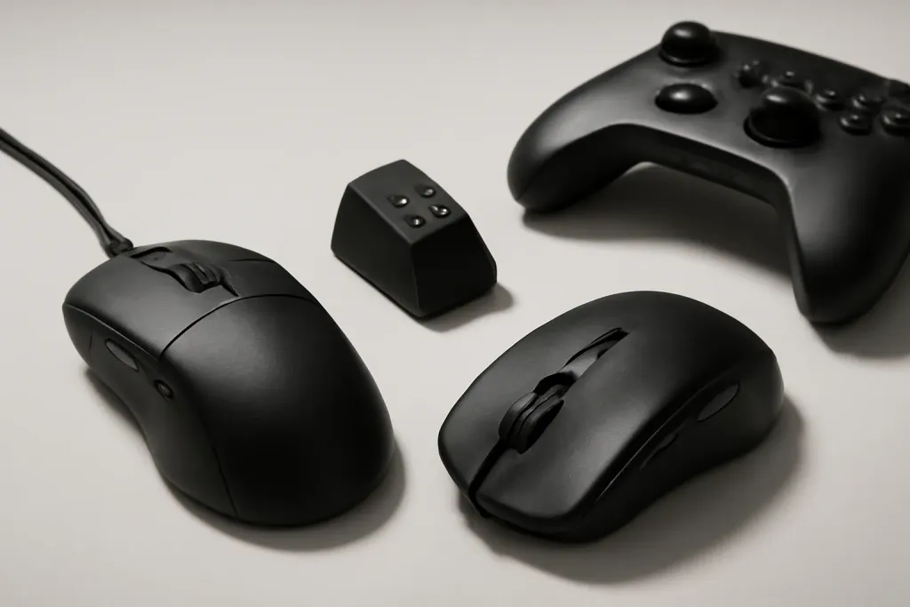Editorial photograph related to wired vs wireless gaming mouse latency